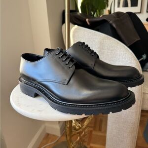 Saint Laurent Men’s Derby Nero Shoes EU 45 leather loafers chunky designer